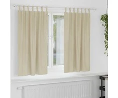 Užtemdymo užuolaidos 2 pcs Kreminė 140 x 175 cm Aksomas
