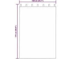 Užtemdymo užuolaidos 2 pcs Kreminė 140 x 175 cm Aksomas