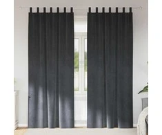 Užtemdymo užuolaidos 2 pcs Šviesiai pilka 140 x 225 cm Aksomas