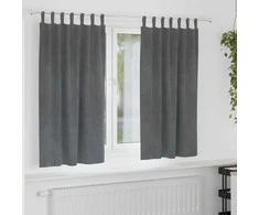 Užtemdymo užuolaidos 2 pcs Šviesiai pilka 140 x 175 cm Aksomas
