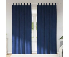 Užtemdymo užuolaidos 2 pcs Tamsiai mėlyna 140 x 245 cm Aksomas