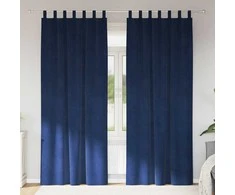 Užtemdymo užuolaidos 2 pcs Tamsiai mėlyna 140 x 225 cm Aksomas