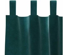 Užtemdymo užuolaidos 2 pcs Tamsiai žalia 140 x 245 cm Aksomas