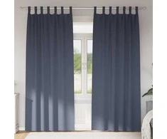 Užuolaidos su žiedais, blokuojančios šviesą 2 pcs Antracitas