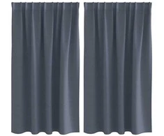 Užuolaidos su žiedais, blokuojančios šviesą 2 pcs Antracitas