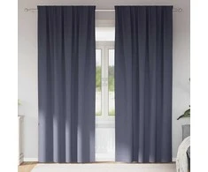 Užuolaidos su žiedais, blokuojančios šviesą 2 pcs Antracitas