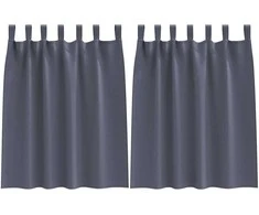 Užuolaidos su žiedais, blokuojančios šviesą 2 pcs Antracitas