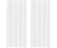 Voile Užuolaida 2 pcs Balta 260 x 140 cm Poliesteris