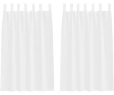 Voile Užuolaida 2 pcs Balta 175 x 140 cm Poliesteris