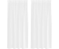 Voile Užuolaida 2 pcs Balta 175 x 140 cm Poliesteris