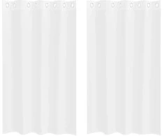 Voile Užuolaida 2 pcs Balta 175 x 140 cm Poliesteris