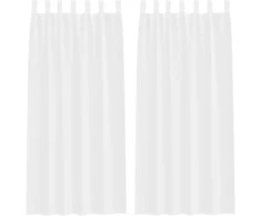 Voile Užuolaida 2 pcs Balta 245 x 140 cm Poliesteris