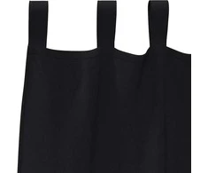 Užuolaidos su žiedais, blokuojančios šviesą 2 pcs Juoda