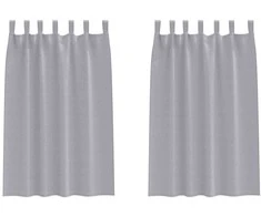 Užuolaidos su žiedais, blokuojančios šviesą 2 pcs Metalo pilka