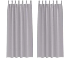 Užuolaidos su žiedais, blokuojančios šviesą 2 pcs Metalo pilka