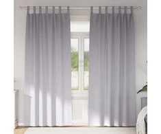 Užuolaidos su žiedais, blokuojančios šviesą 2 pcs Metalo pilka