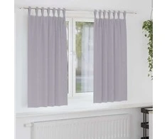 Užuolaidos su žiedais, blokuojančios šviesą 2 pcs Metalo pilka