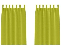 Užuolaidos su žiedais, blokuojančios šviesą 2 pcs Žalia