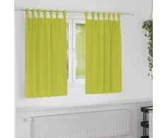 Užuolaidos su žiedais, blokuojančios šviesą 2 pcs Žalia