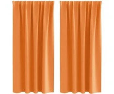 Užuolaidos su žiedais, blokuojančios šviesą 2 pcs Oranžinė