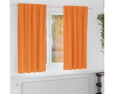 Užuolaidos su žiedais, blokuojančios šviesą 2 pcs Oranžinė