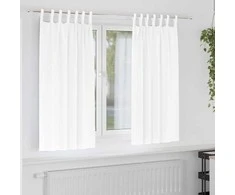 Užuolaidos su žiedais, blokuojančios šviesą 2 pcs Švari balta