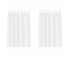 Užuolaidos su žiedais, blokuojančios šviesą 2 pcs Švari balta