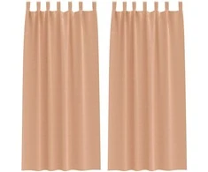 Užuolaidos su žiedais, blokuojančios šviesą 2 pcs