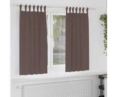Užuolaidos su žiedais, blokuojančios šviesą 2 pcs Tamsiai rudas