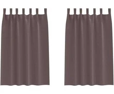 Užuolaidos su žiedais, blokuojančios šviesą 2 pcs Tamsiai rudas