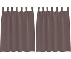 Užuolaidos su žiedais, blokuojančios šviesą 2 pcs Tamsiai rudas