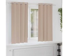 Užuolaidos su žiedais, blokuojančios šviesą 2 pcs Taupe