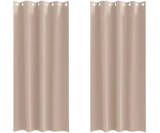 Užuolaidos su žiedais, blokuojančios šviesą 2 pcs Taupe