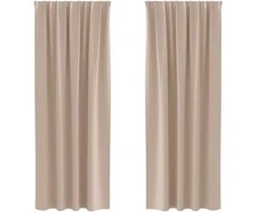 Užuolaidos su žiedais, blokuojančios šviesą 2 pcs Taupe