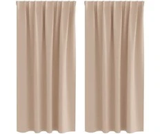 Užuolaidos su žiedais, blokuojančios šviesą 2 pcs Taupe