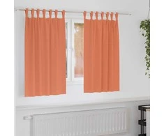 Užuolaidos su žiedais, blokuojančios šviesą 2 pcs Terakotos