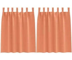 Užuolaidos su žiedais, blokuojančios šviesą 2 pcs Terakotos