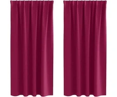Užuolaidos su žiedais, blokuojančios šviesą 2 pcs Vyno raudona