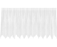 Nėrinių Užuolaida Gėlių Balta 120 x 300 cm Poliesteris