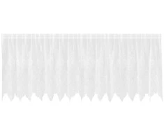 Nėrinių Užuolaida Gėlių Balta 100 x 400 cm Poliesteris