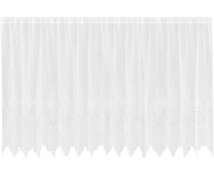 Nėrinių Užuolaida Gėlių Balta 160 x 400 cm Poliesteris