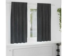 Užtemdymo užuolaidos 2 pcs Šviesiai pilka 140 x 175 cm Aksomas