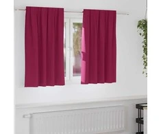 Užuolaidos su žiedais, blokuojančios šviesą 2 pcs Vyno raudona