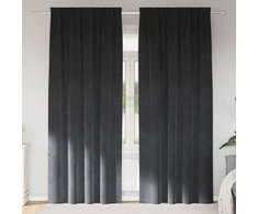 Užtemdymo užuolaidos 2 pcs Šviesiai pilka 140 x 245 cm Aksomas