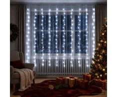 Užuolaidų girlianda 200 LED Šalta balta 300 x 200 cm