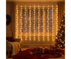 Užuolaidų girlianda 200 LED Šilta balta 300 x 200 cm