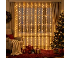 Užuolaidų girlianda 300 LED Šilta balta 300 x 300 cm