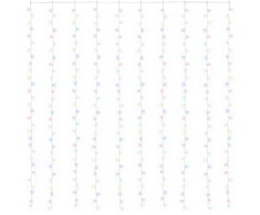 Užuolaidų girlianda 300 LED Įvairių spalvų 300 x 300 cm