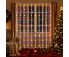 Užuolaidų girlianda 300 LED Įvairių spalvų 300 x 300 cm