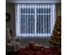 Užuolaidų girlianda 400 LED Šalta balta 600 x 200 cm